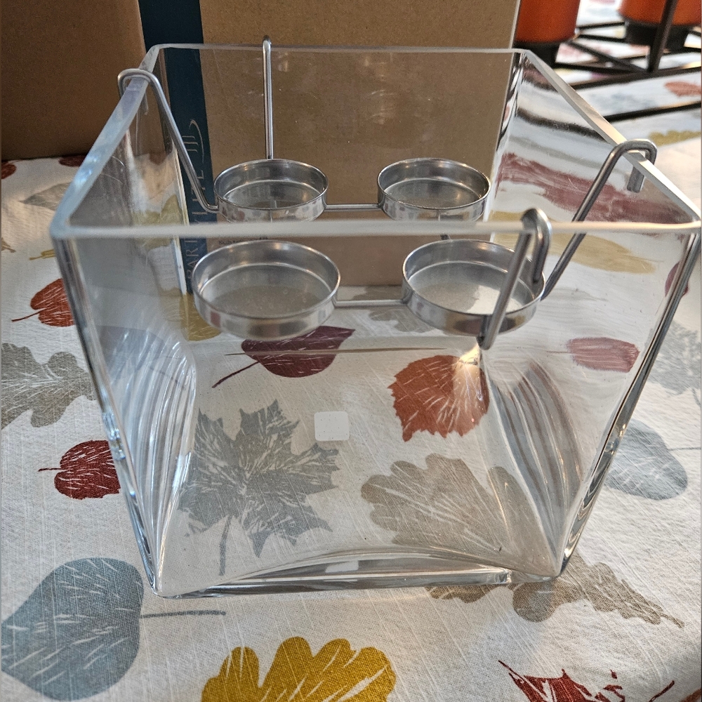 NIB Partylite Clearly Creative Cube Tealight Holder